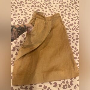 Tan vintage Corduroy 70s high waisted pencil Skirt